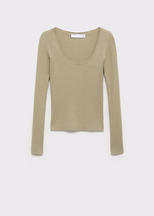 RIBBED KNITTED SWEATER