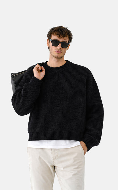 Lightweight Cropped Knit Sweater