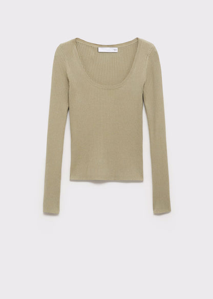 RIBBED KNITTED SWEATER